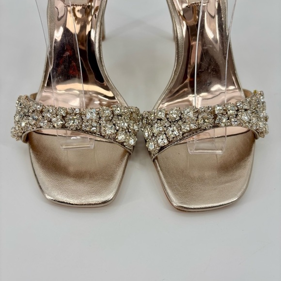 Badgley Mischka Galia Open Toe 4” Heels Size 6.5 - Picture 4 of 15